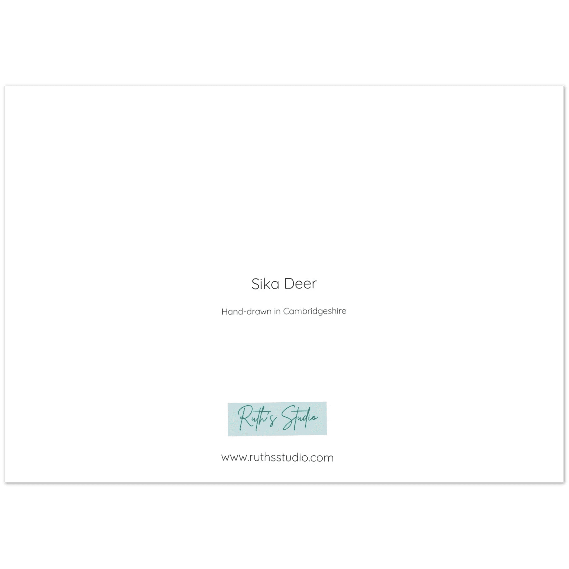 'Sika Deer' Greeting Cards (10 pack) - Ruth's Studio 