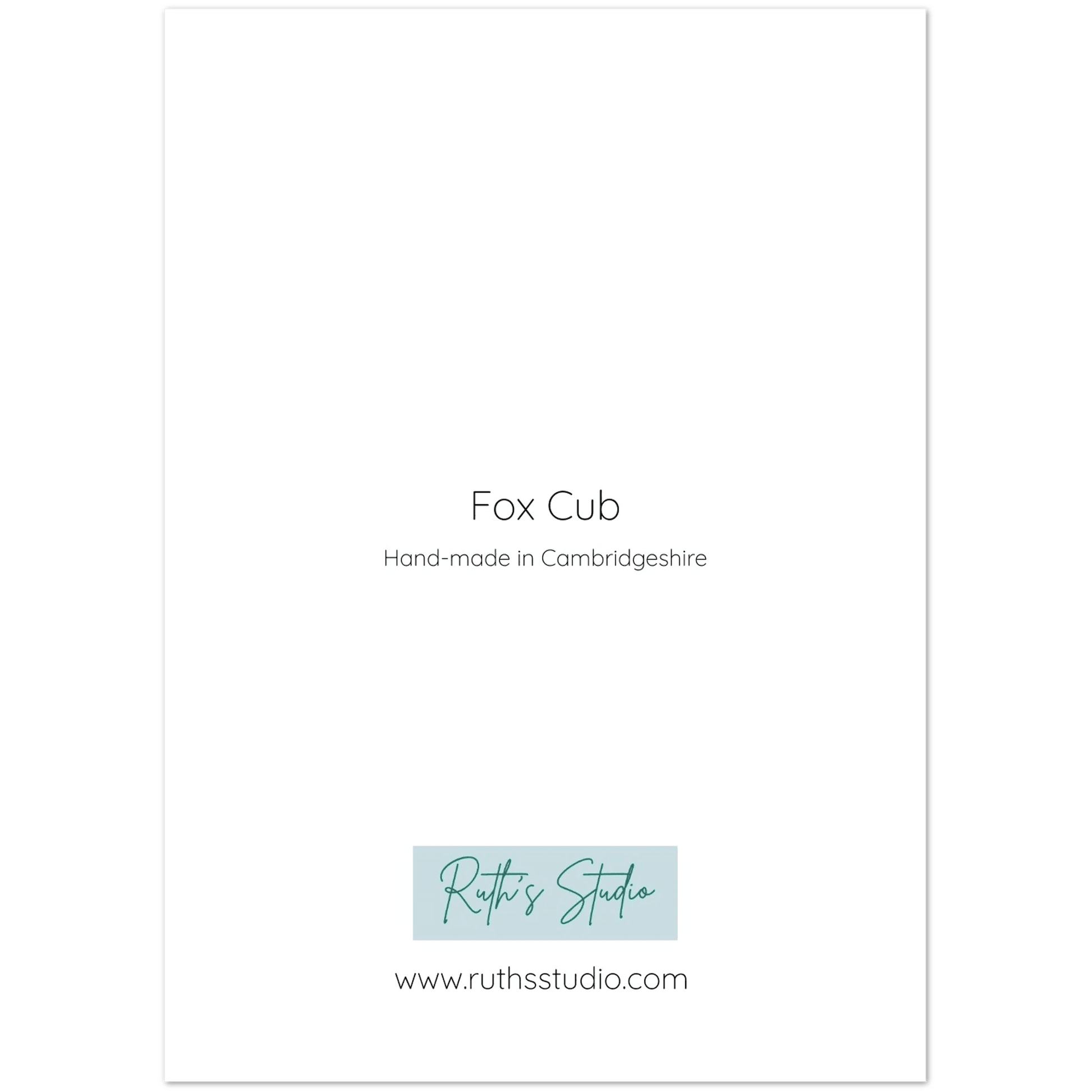 'Fox Cub' Greetings Cards (10 Pack) - Ruth's Studio 