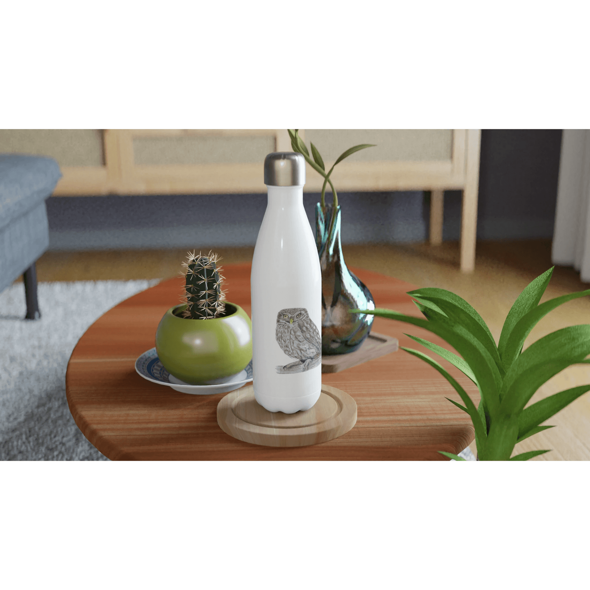 'Little Owl' Water Bottle - Ruth's Studio 