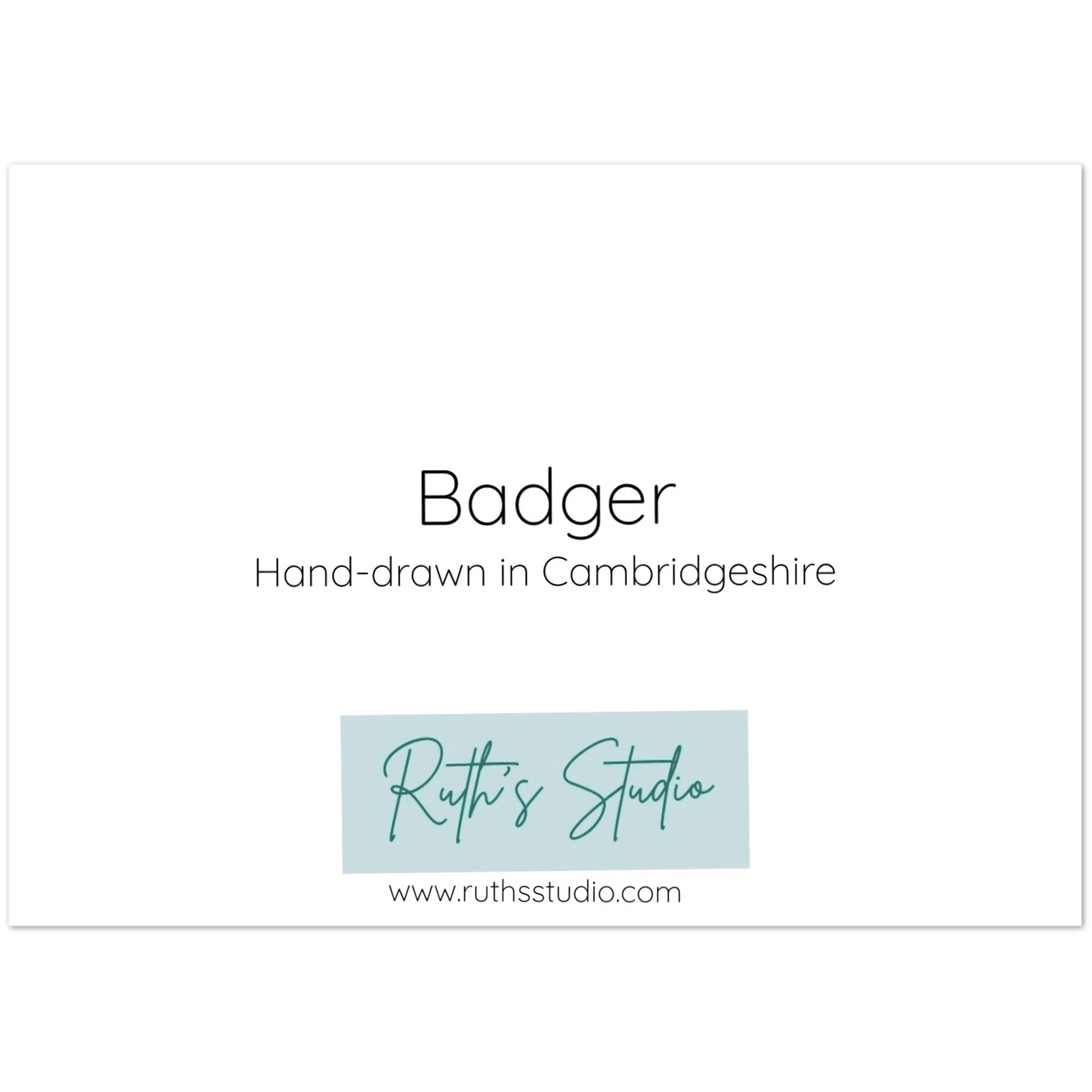 'Badger' Greeting Cards (10 pack) - Ruth's Studio 