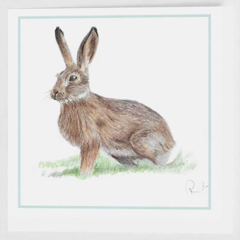 'Brown Hare' Greetings card