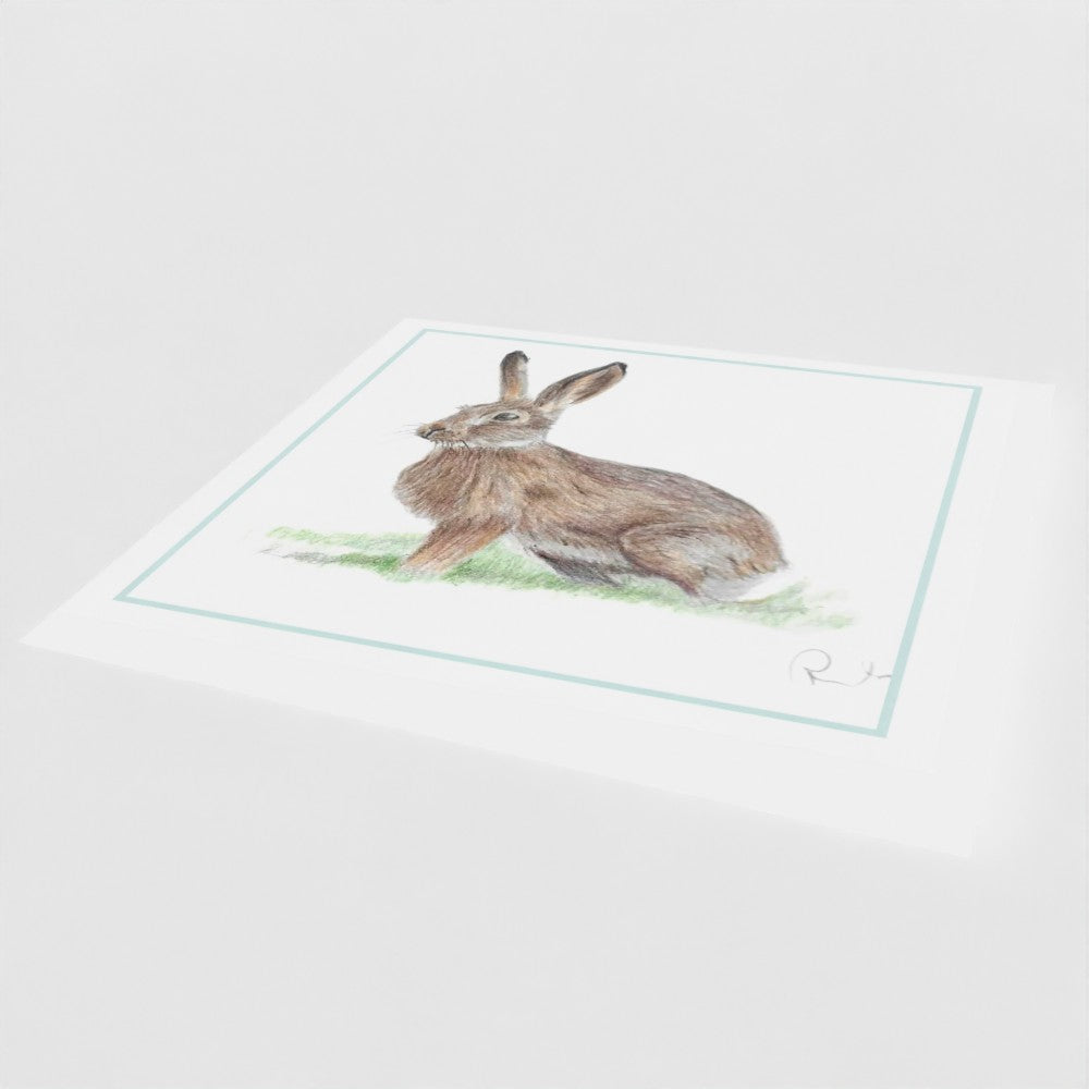 'Brown Hare' Greetings card